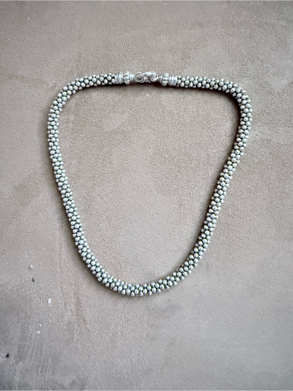 Lagos Sterling Silver Beaded Rope Necklace - Silver